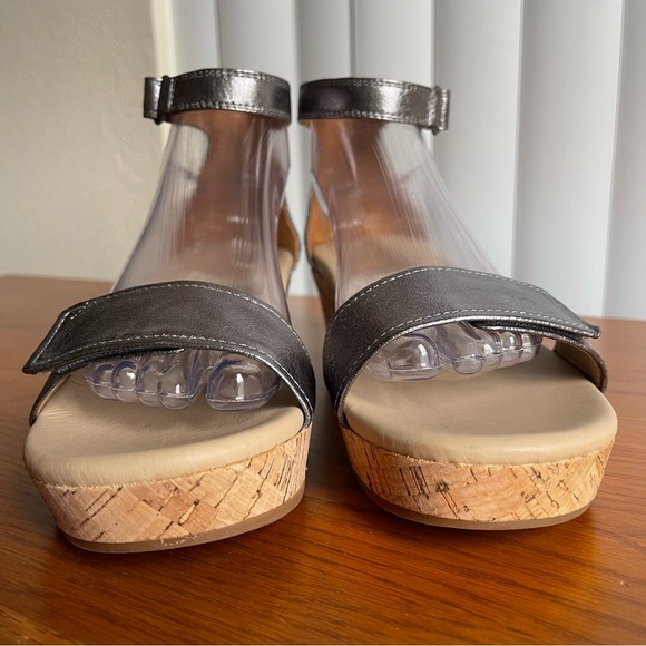 ABEO Cecile Metatarsal Leather Wedge Sandals Silver Size 9 - Picture 7 of 15